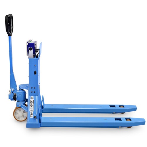 Transpalete hidráulico com balança 2.000 kg 545 mm rodas simples de poliuretano - TM2000B Transpalete hidráulico com balança 2.000 kg 545 mm rodas simples de poliuretano - TM2000B