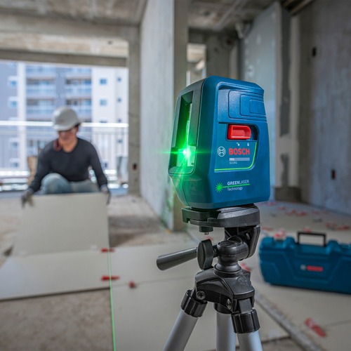 N�vel a laser verde 3 linhas alcance de 20 m com acess�rios - GLL3XG