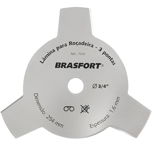 L�mina para ro�adeira 3 pontas 3 x 254 mm - 7347