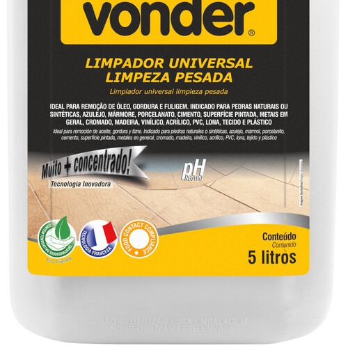 Limpador universal limpeza pesada 5 litros Limpador universal limpeza pesada 5 litros