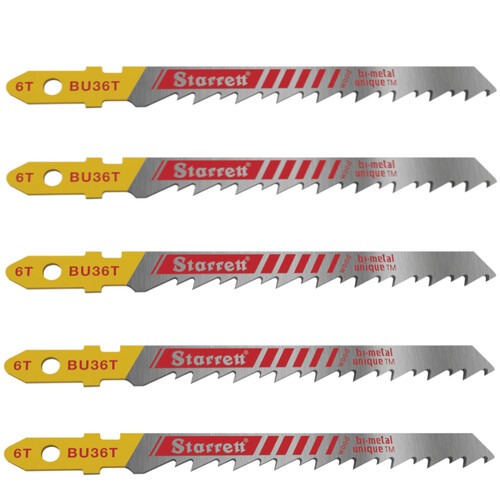 L�mina serra tico tico 75 mm 6 dentes bimetal para madeira 5 pe�as - BU36T