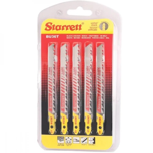 L�mina serra tico tico 75 mm 6 dentes bimetal para madeira 5 pe�as - BU36T