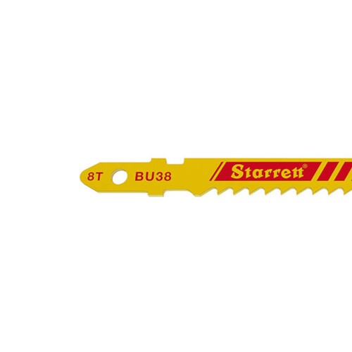 Lâmina serra tico tico 50 mm 8 dentes bimetal para madeira 5 peças - BU38 Lâmina serra tico tico 50 mm 8 dentes bimetal para madeira 5 peças - BU38