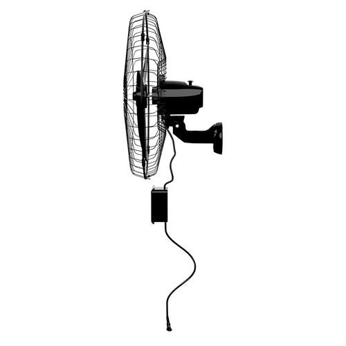Ventilador de parede 60 cm oscilante 3 pás preto com controle - Max Control 110V/220V Ventilador de parede 60 cm oscilante 3 pás preto com controle - Max Control 110V/220V