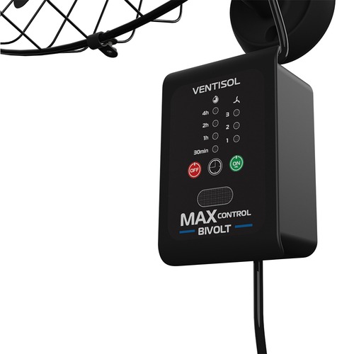 Ventilador de parede 60 cm oscilante 3 pás preto com controle - Max Control 110V/220V Ventilador de parede 60 cm oscilante 3 pás preto com controle - Max Control 110V/220V