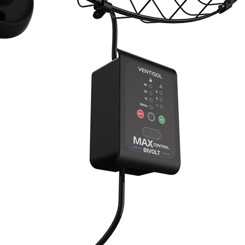 Ventilador de parede 60 cm oscilante 3 pás preto com controle - Max Control 110V/220V Ventilador de parede 60 cm oscilante 3 pás preto com controle - Max Control 110V/220V