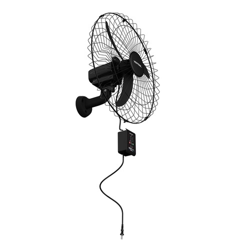 Ventilador de parede 60 cm oscilante 3 pás preto com controle - Max Control 110V/220V Ventilador de parede 60 cm oscilante 3 pás preto com controle - Max Control 110V/220V