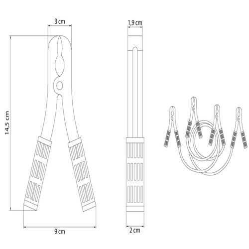 Cabo para transferência de carga 250A 8 mm x 2,5 m - 43215002 Cabo para transferência de carga 250A 8 mm x 2,5 m - 43215002