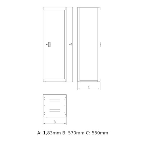 Arm�rio para ferramentas 1 porta e gavetas pl�sticas laranja - 44955011