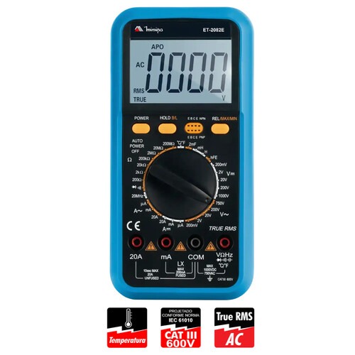 Mult�metro digital port�til - ET-2082E