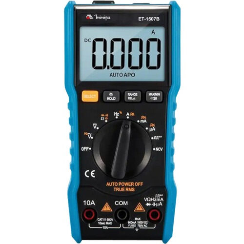 Multímetro digital portátil 600 volts CAT III - ET-1507B Multímetro digital portátil 600 volts CAT III - ET-1507B
