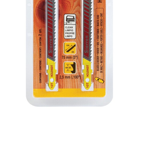 L�mina serra tico tico 100 mm 10 dentes bimetal para madeira 2 pe�as - HCU310T-2