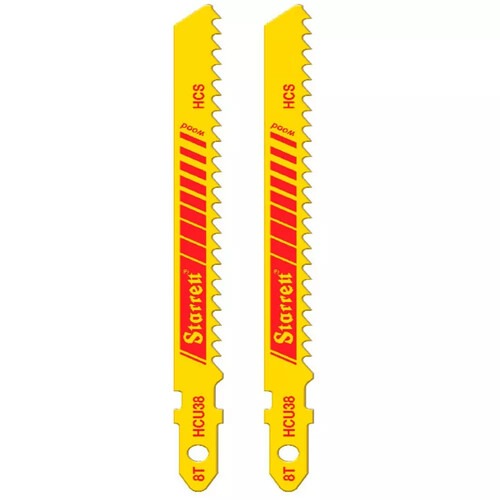 Lâmina serra tico tico 100 mm 8 dentes bimetal para madeira 2 peças - HCU38-2 Lâmina serra tico tico 100 mm 8 dentes bimetal para madeira 2 peças - HCU38-2