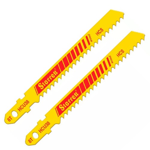 Lâmina serra tico tico 100 mm 8 dentes bimetal para madeira 2 peças - HCU38-2 Lâmina serra tico tico 100 mm 8 dentes bimetal para madeira 2 peças - HCU38-2