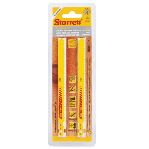 Lâmina serra tico tico 152 mm 6 dentes bimetal para madeira 2 peças - HCU56-2 Lâmina serra tico tico 152 mm 6 dentes bimetal para madeira 2 peças - HCU56-2