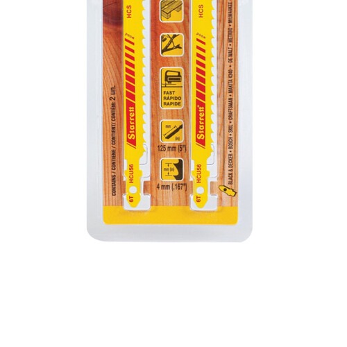 Lâmina serra tico tico 152 mm 6 dentes bimetal para madeira 2 peças - HCU56-2 Lâmina serra tico tico 152 mm 6 dentes bimetal para madeira 2 peças - HCU56-2