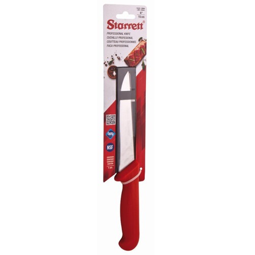 Faca para desossar l�mina reta larga 6'' vermelha 