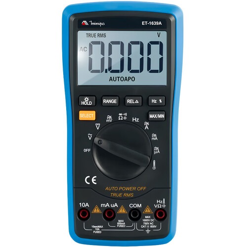 Mult�metro digital port�til CAT III 600V True RMS - ET-1639A