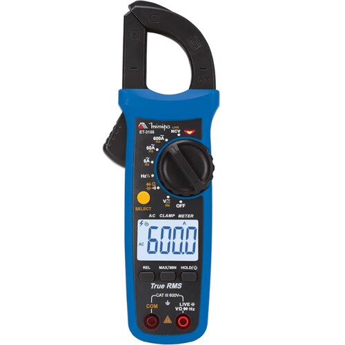 Alicate amper�metro digital CAT III 600V True RMS - ET-3155