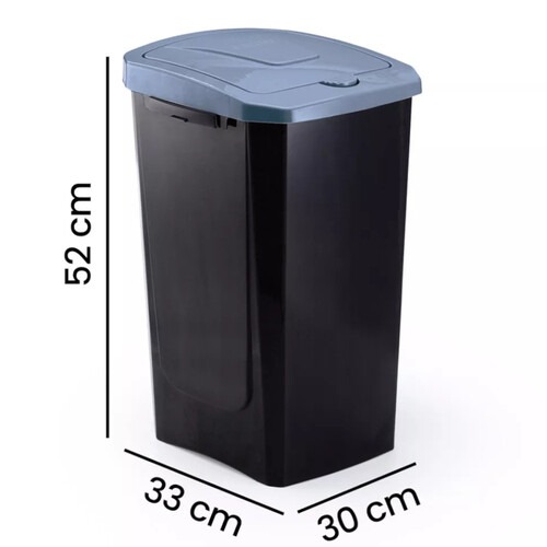 Lixeira plastica push click 30 litros com tampa Ecofácil - 5072 Lixeira plastica push click 30 litros com tampa Ecofácil - 5072