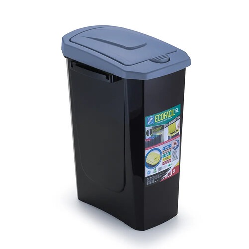 Lixeira plastica push click 15 litros com tampa Ecofácil - 5071 Lixeira plastica push click 15 litros com tampa Ecofácil - 5071