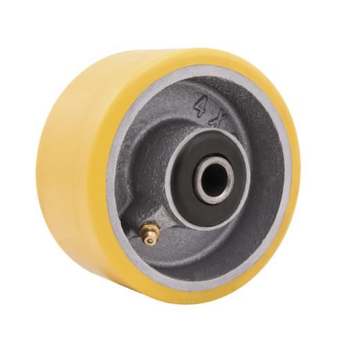 Rodízio de poliuretano e ferro fundido, 100 mm x 50 mm, 4 Rodízio de poliuretano e ferro fundido, 100 mm x 50 mm, 4