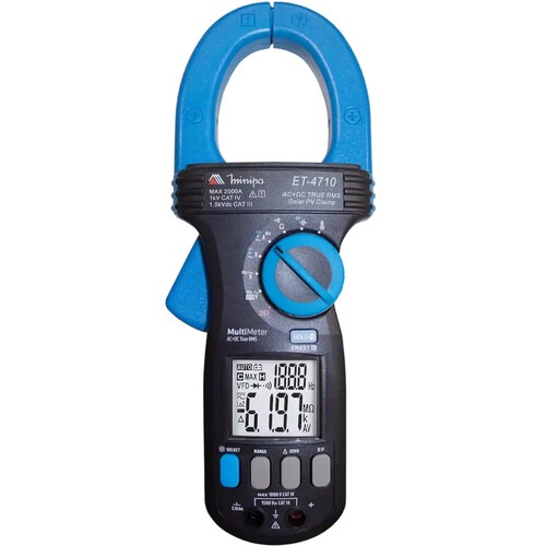 Alicate amper�metro para Painel Solar True RMS AC+DC - ET-4710