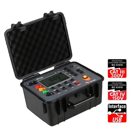 Terrômetro digital multifunção LCD 4 digitos CAT III 300V CAT IV 150V -MTR-2100 Terrômetro digital multifunção LCD 4 digitos CAT III 300V CAT IV 150V -MTR-2100