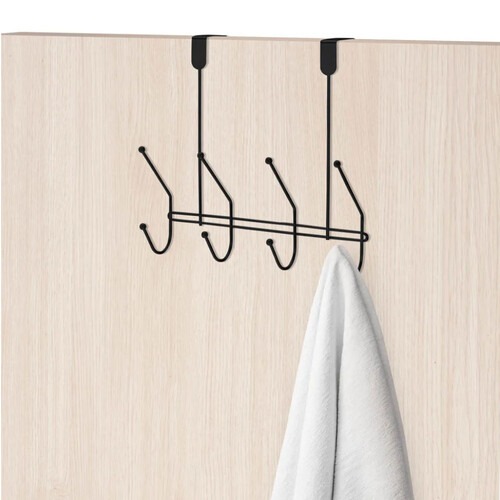 Cabide Eclipse de porta com 4 ganchos Black - 2560 Cabide Eclipse de porta com 4 ganchos Black - 2560