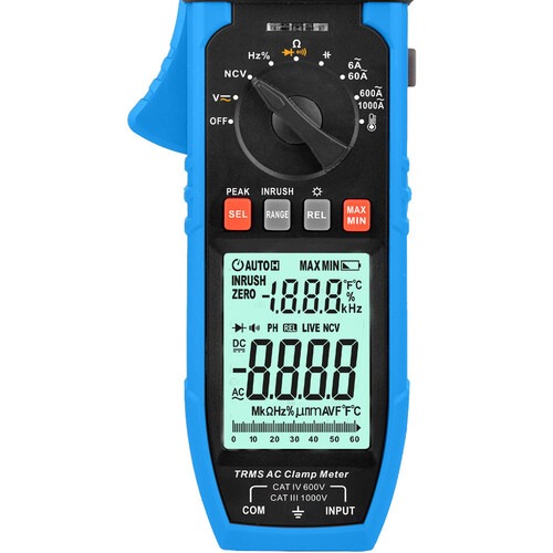 Alicate amperímetro digital 1000A True RMS AC CAT III 1000V - ET-3710C Alicate amperímetro digital 1000A True RMS AC CAT III 1000V - ET-3710C