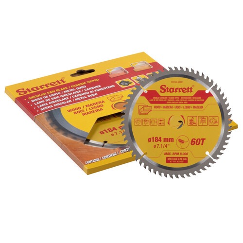 Disco de serra para madeira 184 mm x 20 mm 60 dentes - CCS184-60AW Disco de serra para madeira 184 mm x 20 mm 60 dentes - CCS184-60AW