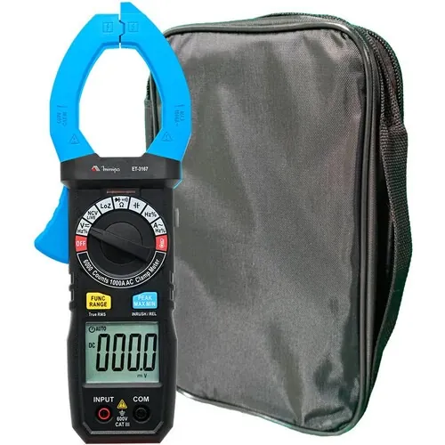 Alicate amperímetro digital 1000A True RMS AC CAT III 600V - ET