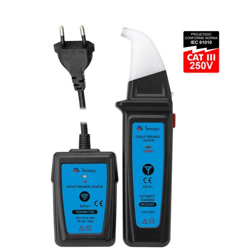 Localizador de disjuntor CAT III 250V com dupla isolação - EzFind I 110V/220V Localizador de disjuntor CAT III 250V com dupla isolação - EzFind I 110V/220V