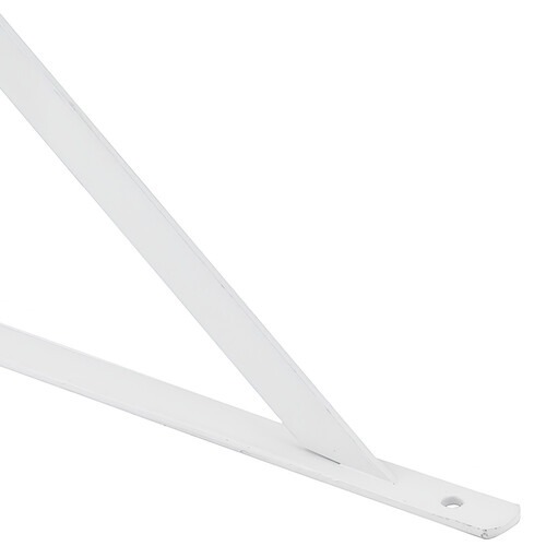 Cantoneira metálica tipo mão francesa 20 cm branca Cantoneira metálica tipo mão francesa 20 cm branca