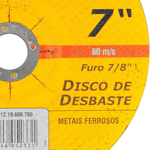 Disco de desbaste para metal 180 x 6,4 x 22,23 mm - VDA-60 