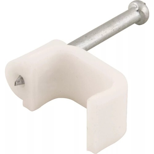 Grampo plástico chato para fios 6 mm² com 20 peças Grampo plástico chato para fios 6 mm² com 20 peças