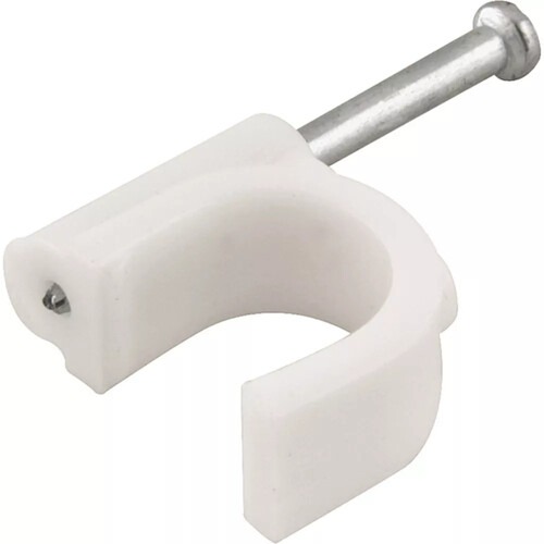 Grampo plástico redondo para fios 6 mm² com 20 peças Grampo plástico redondo para fios 6 mm² com 20 peças
