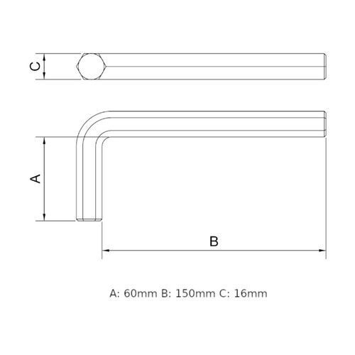Chave allen 16 mm a�o cromo van�dio - 44400016