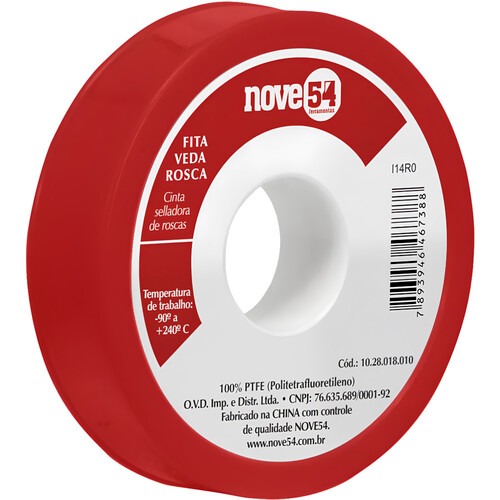 Fita veda rosca 18 mm x 5 metros Fita veda rosca 18 mm x 5 metros