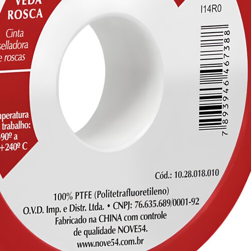 Fita veda rosca 18 mm x 5 metros Fita veda rosca 18 mm x 5 metros