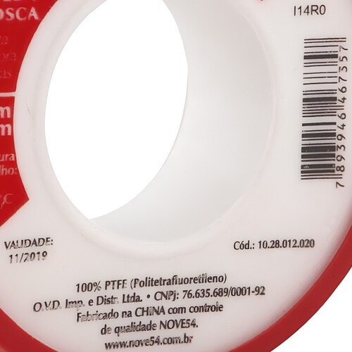 Fita veda rosca 12 mm x 20 metros Fita veda rosca 12 mm x 20 metros