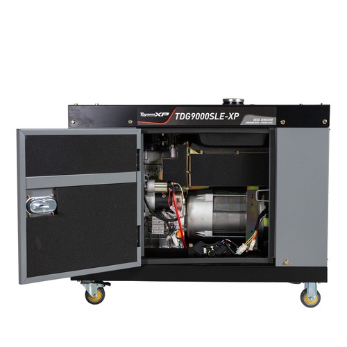 Gerador de energia 7,2 Kva a diesel cabinado partida elétrica monofásico - TDG9000SLE-XP Gerador de energia 7,2 Kva a diesel cabinado partida elétrica monofásico - TDG9000SLE-XP
