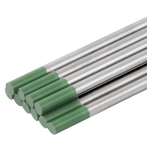 Eletrodo de tungst�nio ponta verde puro 3,2 mm 10 unidades
