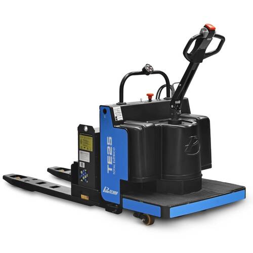 Transpalete elétrico tracionado 2500 kg 680 x 1150 mm com direção mecânica - TE25 Transpalete elétrico tracionado 2500 kg 680 x 1150 mm com direção mecânica - TE25