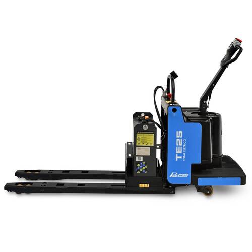 Transpalete elétrico tracionado 2500 kg 680 x 1150 mm com direção mecânica - TE25 Transpalete elétrico tracionado 2500 kg 680 x 1150 mm com direção mecânica - TE25