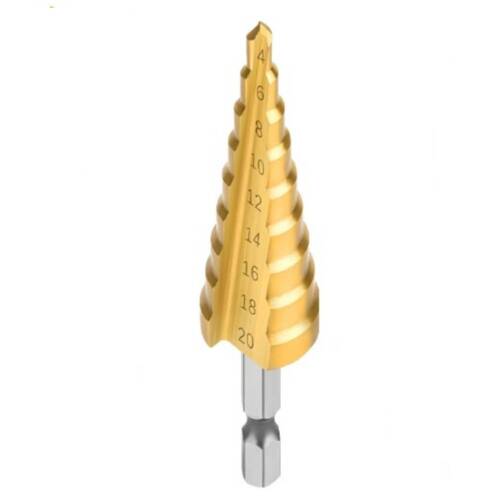 Jogo de brocas escalonadas 3 a 20 mm 3 peças - BOM-5020 Jogo de brocas escalonadas 3 a 20 mm 3 peças - BOM-5020