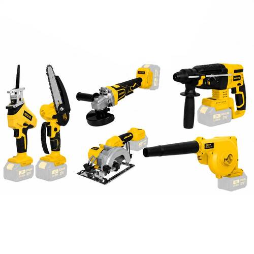 Kit com 10 Ferramentas a bateria 21V 3Ah brushless com 2 baterias compartilhadas - BOM-9763 110V/220V Kit com 10 Ferramentas a bateria 21V 3Ah brushless com 2 baterias compartilhadas - BOM-9763 110V/220V