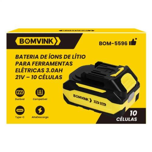 Bateria 21V 3Ah íons de lítio - BOM-5596 Bateria 21V 3Ah íons de lítio - BOM-5596