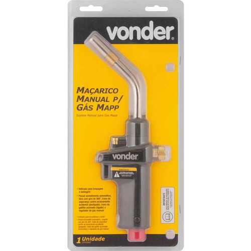 Maçarico manual para gás MAPP com ignição automática Maçarico manual para gás MAPP com ignição automática