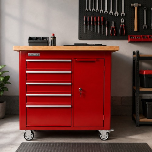 Bancada m�vel com 5 gavetas e porta lateral - RLL-277